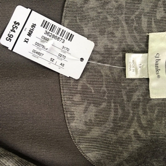 Christopher & Banks Gray Corduroy Lightweight Jacket Plus Size 1X - Picture 7 of 9